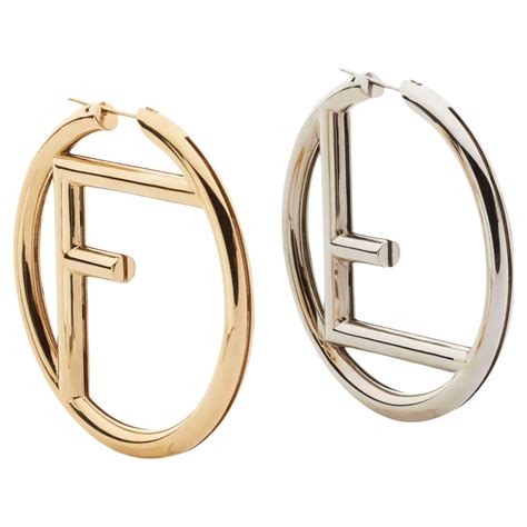 fendi gold chain necklace|fendi hoop earrings gold.